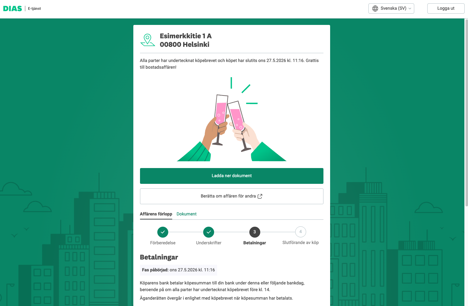 Alla har undertecknat webbläsarevyn