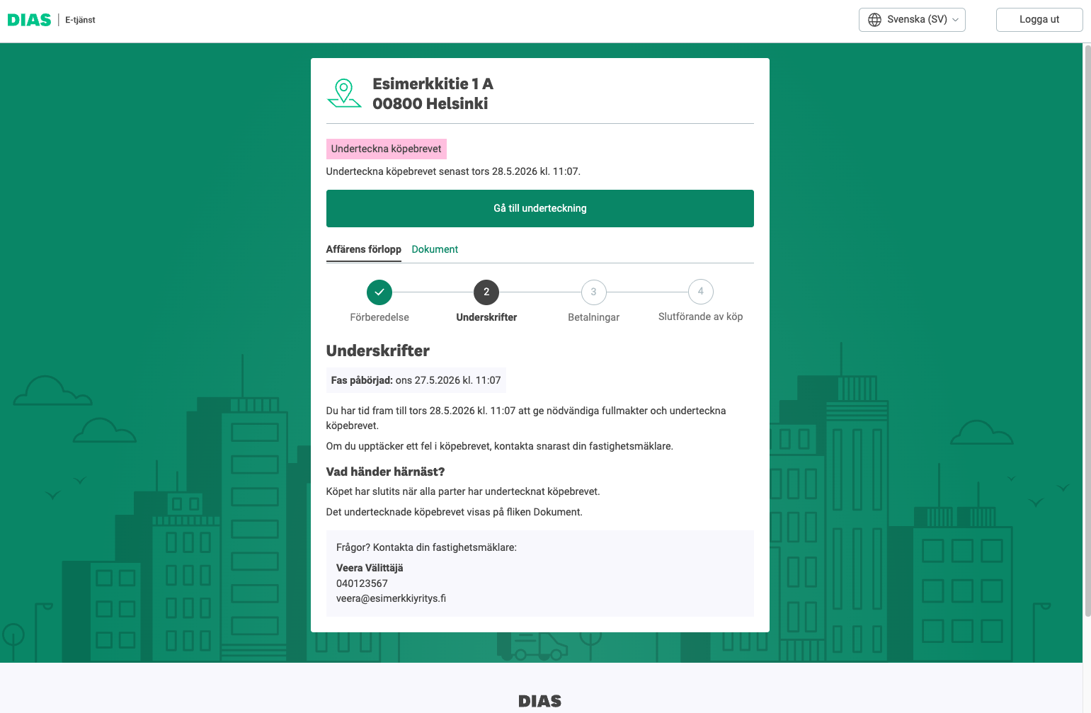 Gå till underteckning webbläsarevyn