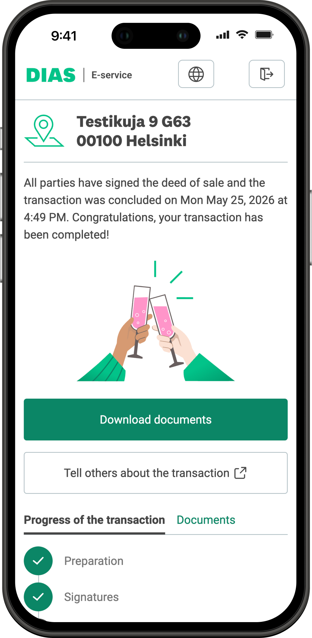 All parties have signed view