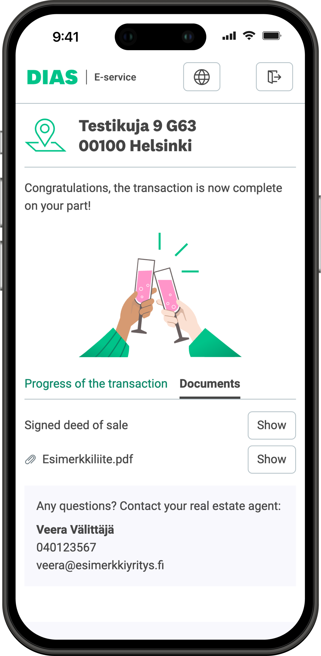 Signed documents view