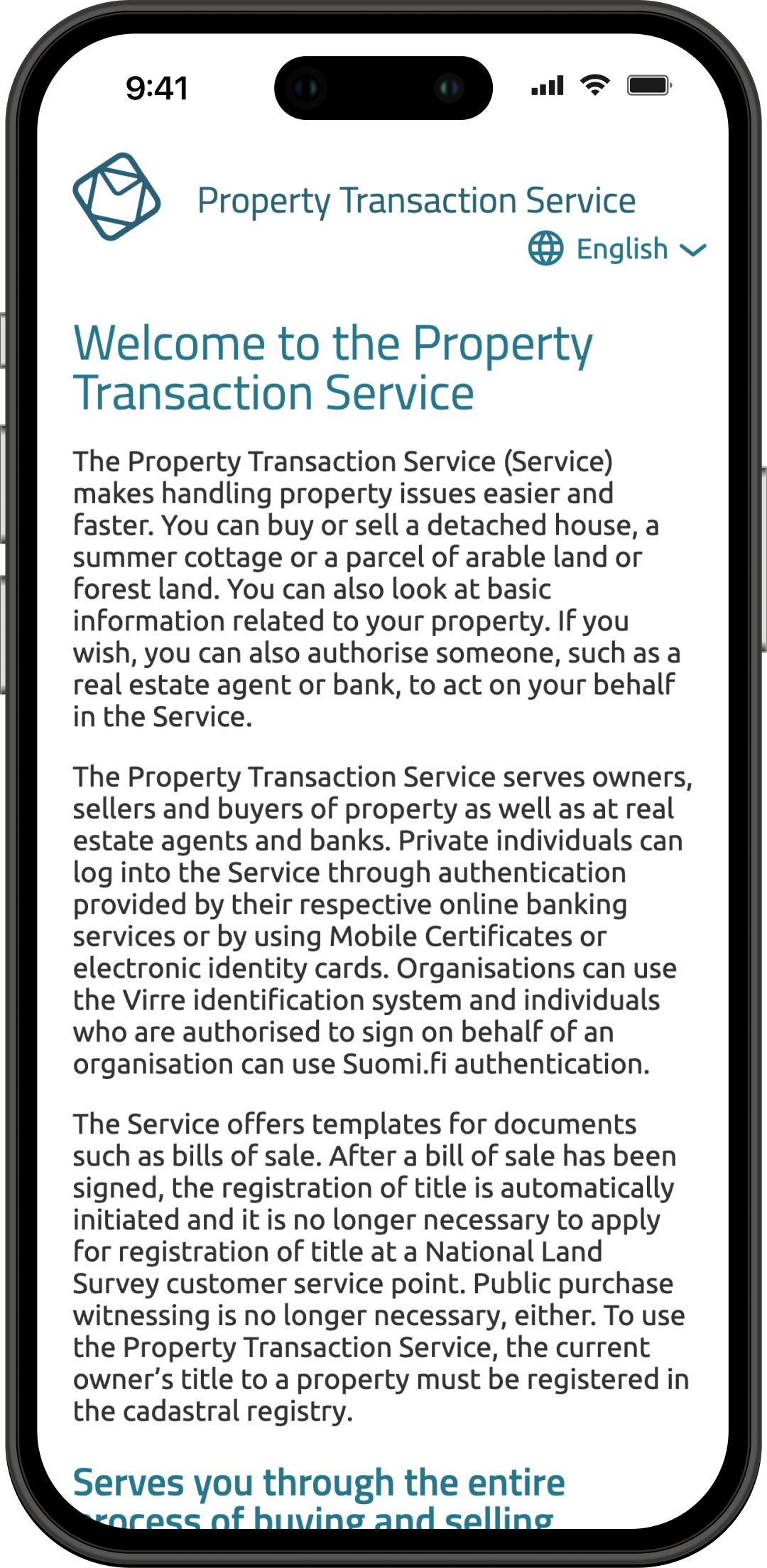 Property Transaction Service -view